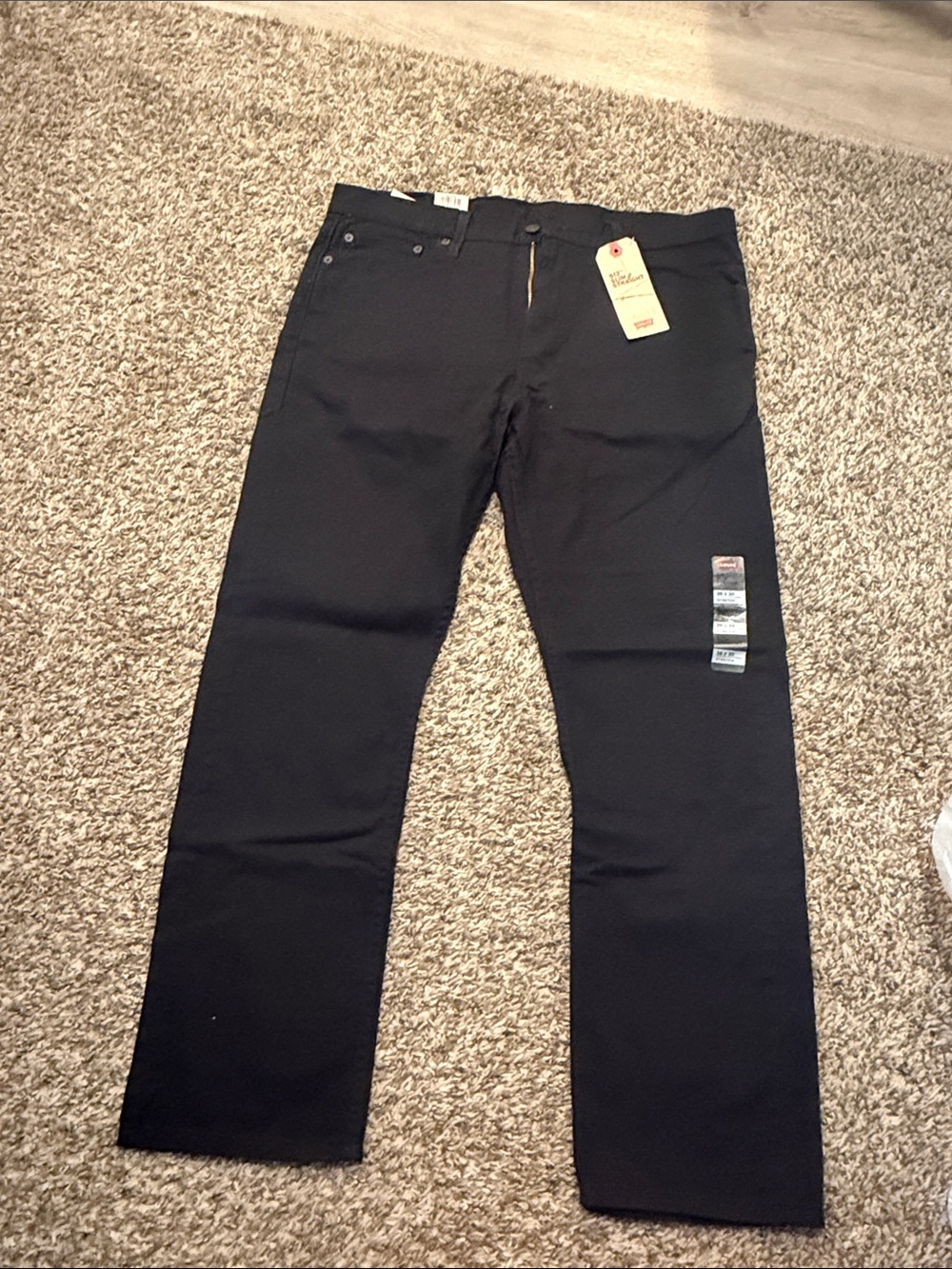 Levi's Men's Black Straight Jeans